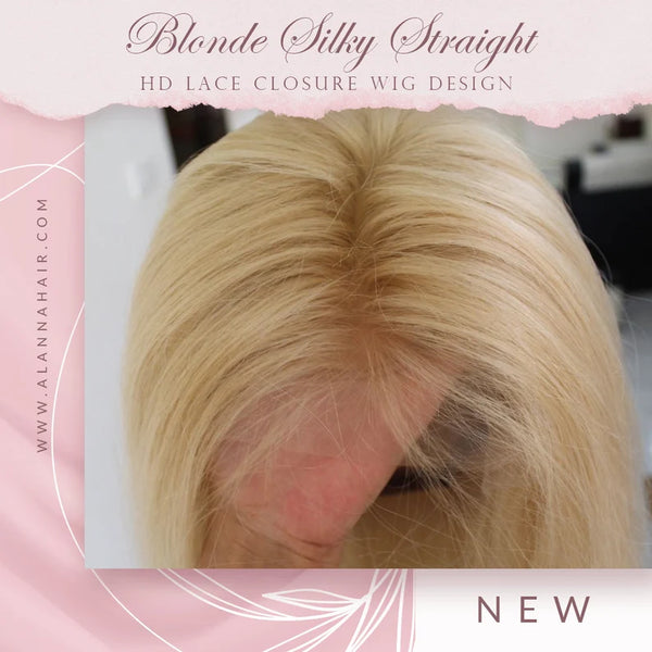 Blonde HD Lace Closure Wig Design 180 Density 100% Remy Human Hair Design