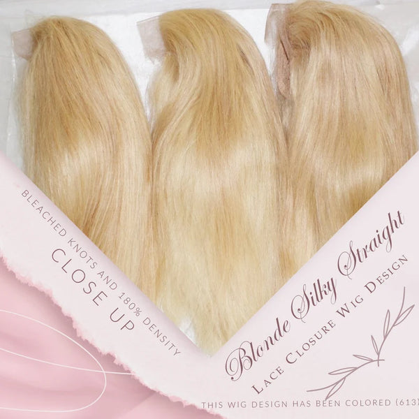 Blonde HD Lace Closure Wig Design 180 Density 100% Remy Human Hair Design