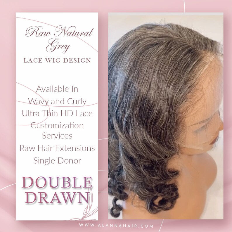 Raw Natural Grey Hair Bundles