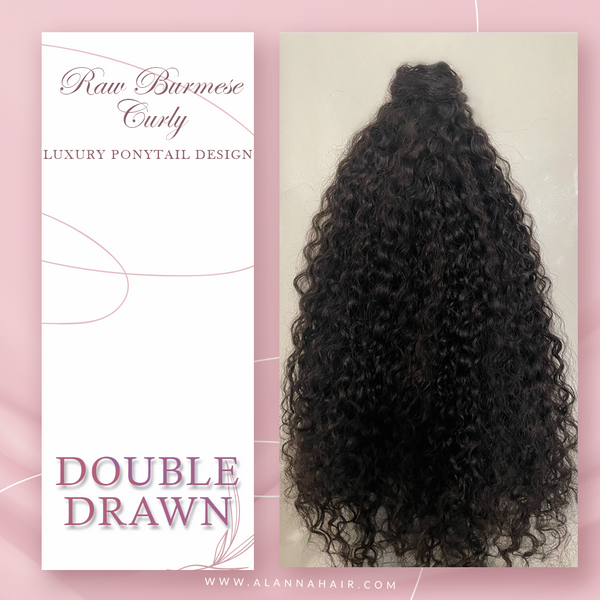 Raw Burmese Curly Clip In Ponytail Extensions