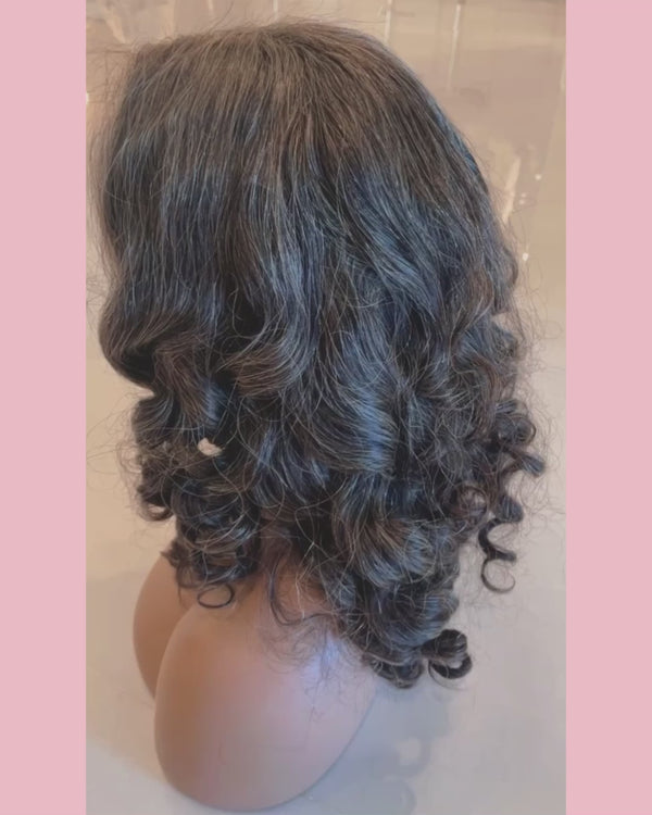 Raw Natural Grey Full Lace Wig Design