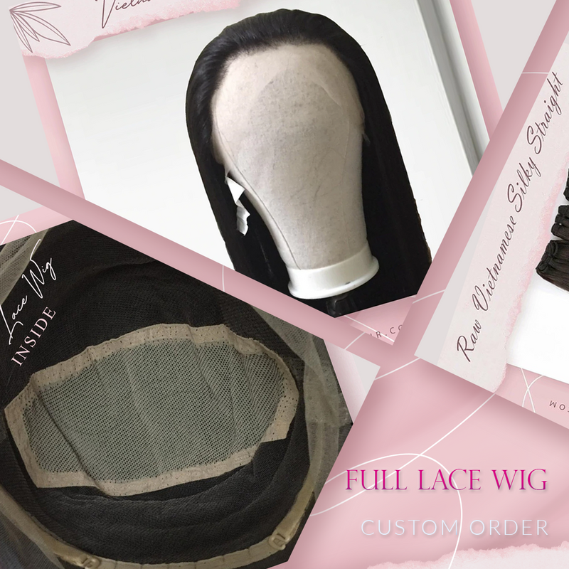 Custom Order Full Lace Wig Design Vietnamese Silky Straight
