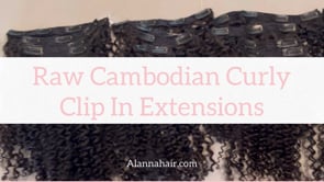 Clip riccia cambogiana nelle estensioni