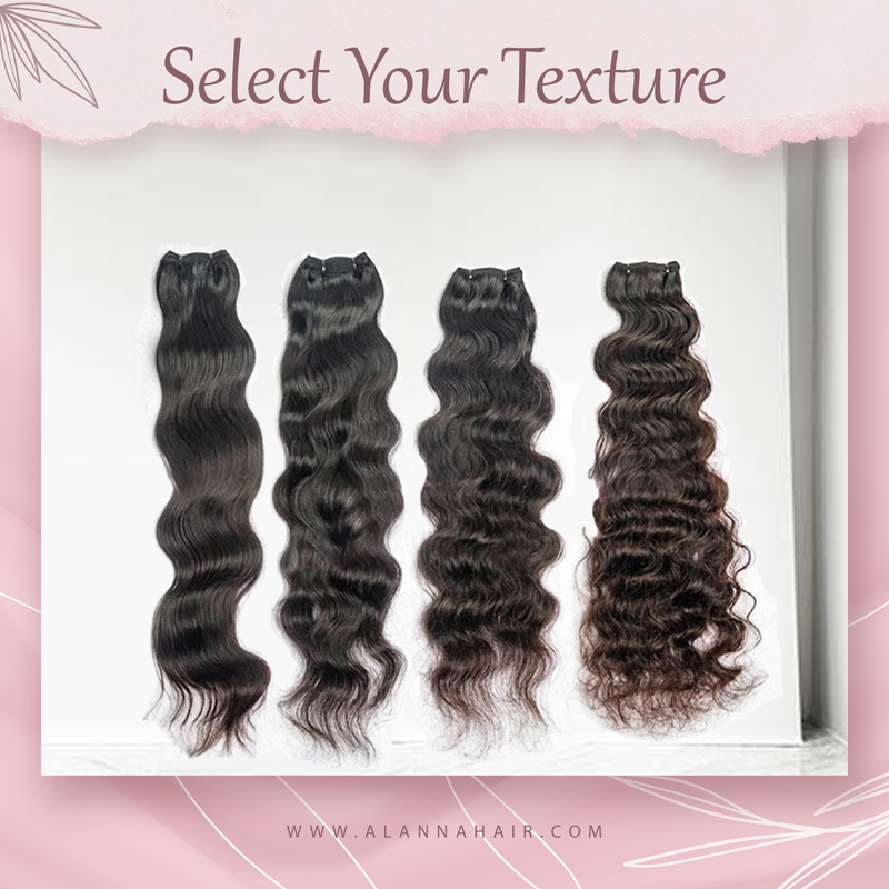 Bundle dei capelli ricci profondi dei capelli del tempio indiano crudo