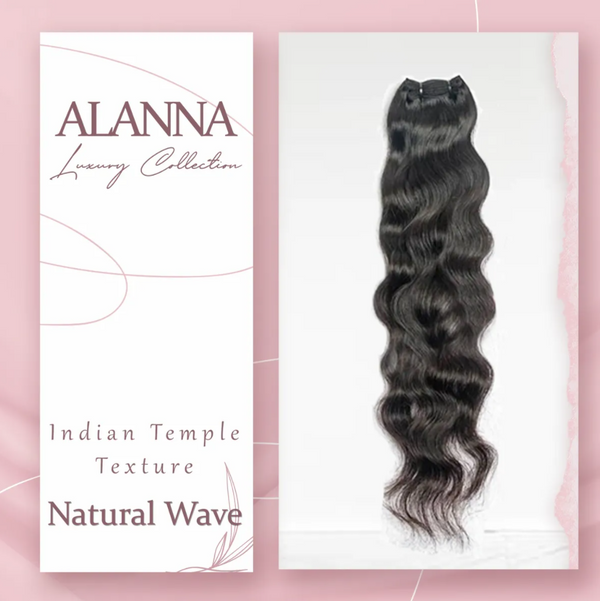 Bundles di capelli naturali del tempio indiano crudo