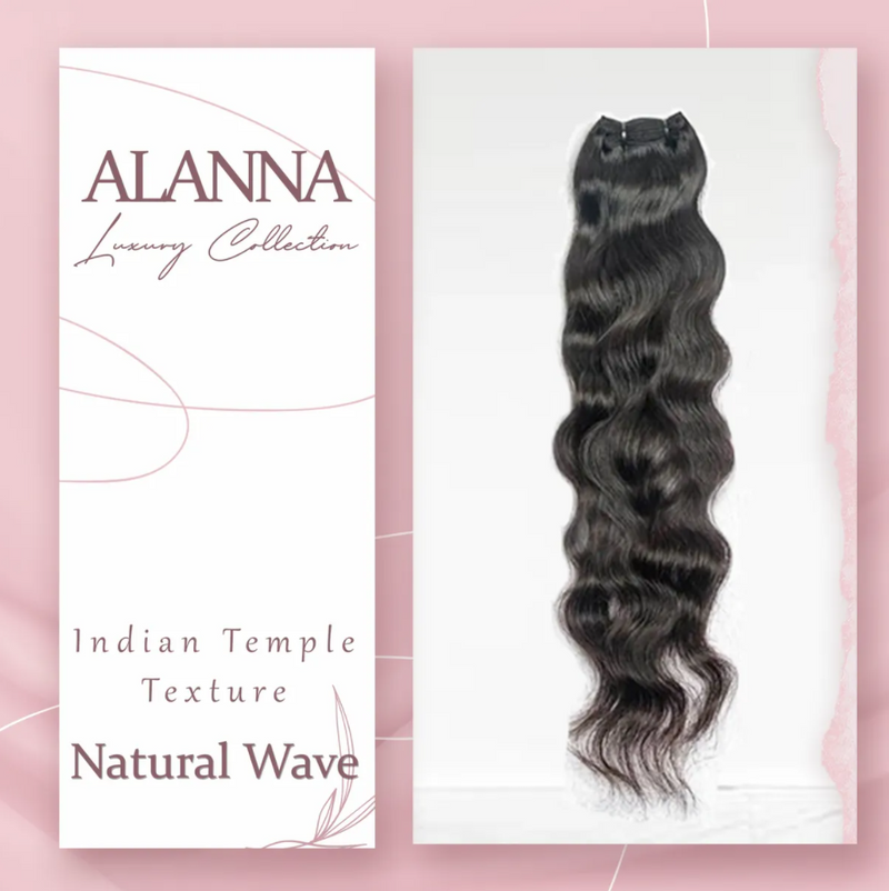 Bundles di capelli naturali del tempio indiano crudo