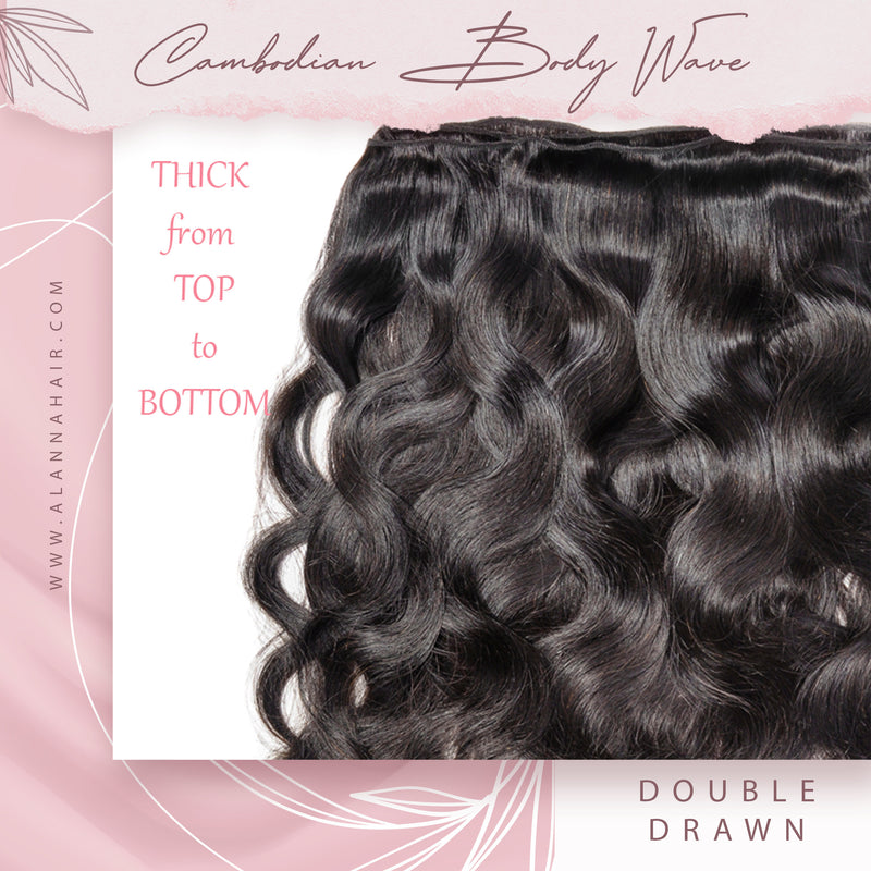 Bundle dei capelli dell'onda del corpo della Cambogiana crudo
