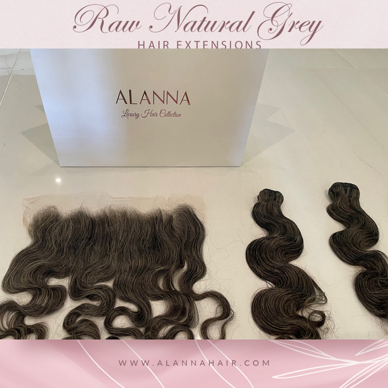 Raw Natural Grey Hair Bundles