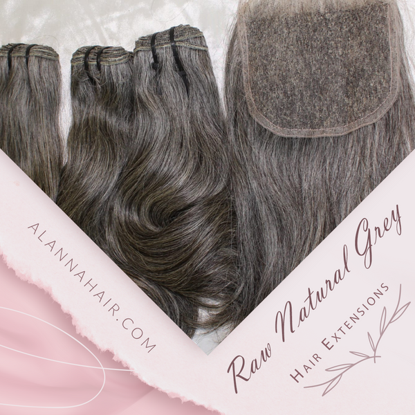 Raw Natural Grey Hair Bundles